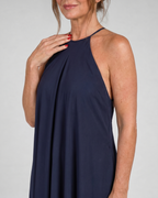 Shotle | Sleeveless Soft Neck Flowing Maxi Dress