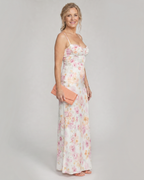 Colia | Soft Floral Strappy Bodycon Maxi Dress