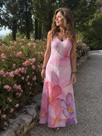 Nemen | Watercolor Flower Sleeveless Flowing Midi Dress